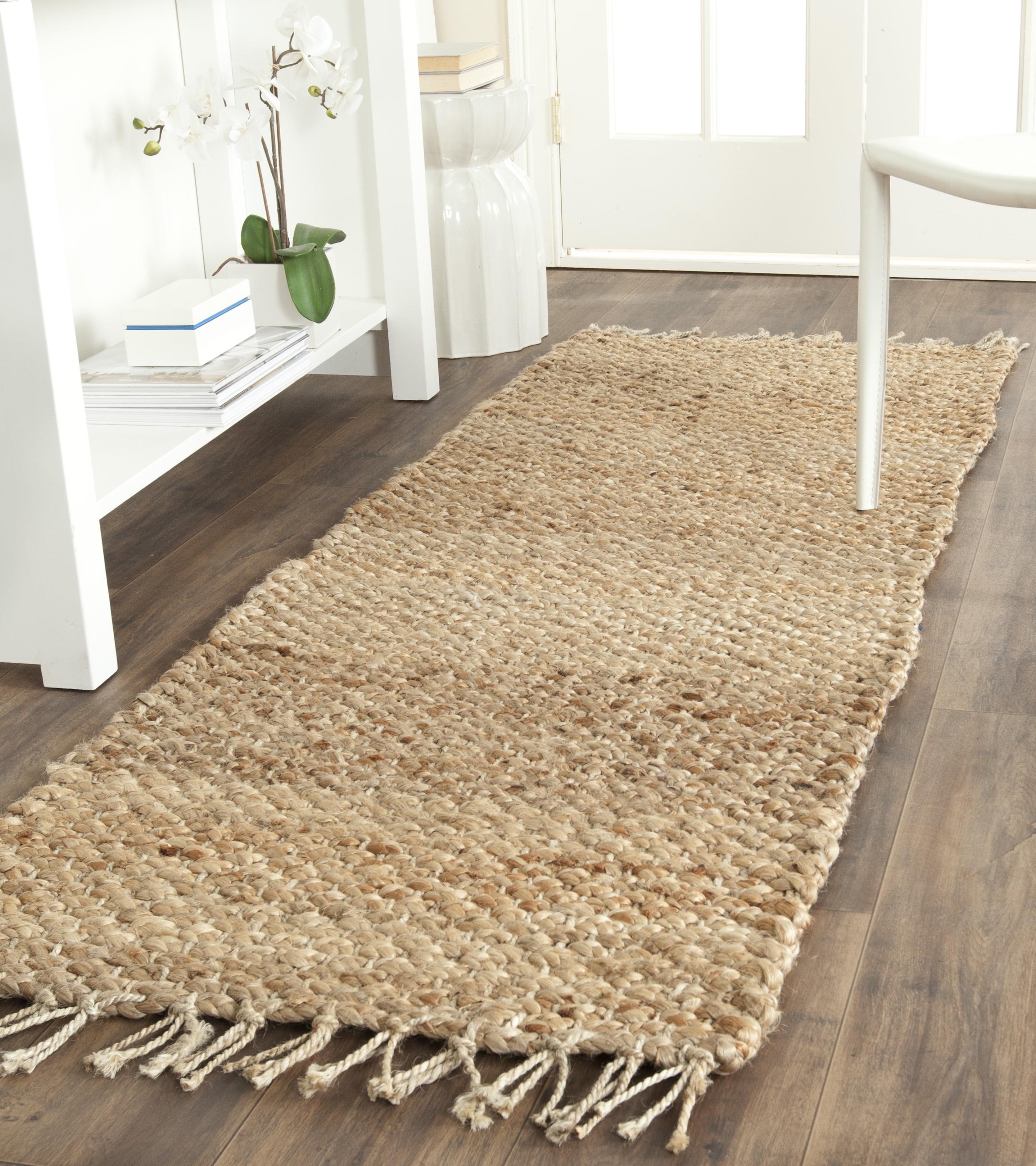 Hand-Knotted Natural Jute 2'3" x 13' Runner Rug