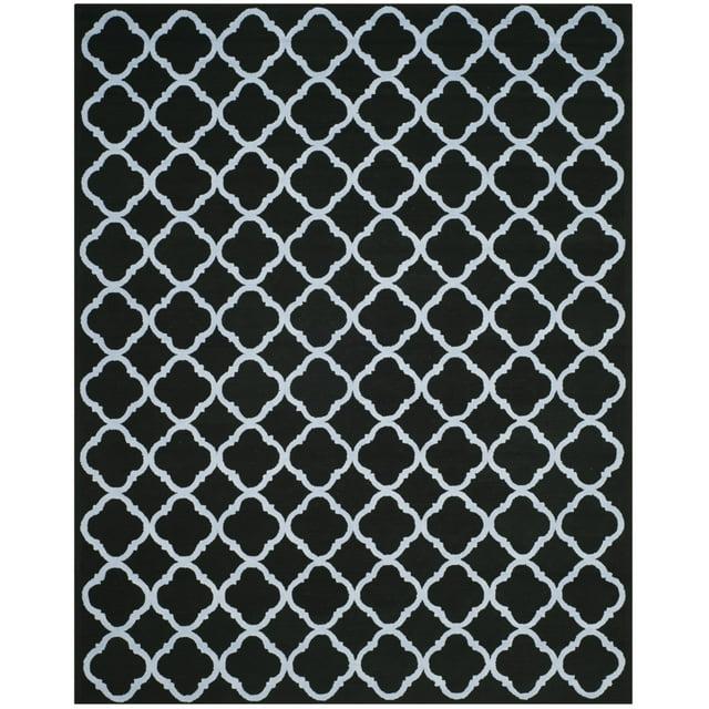 Newport NPT430 Hand Hooked Area Rug - Black/Blue - 5'x5' - Safavieh.