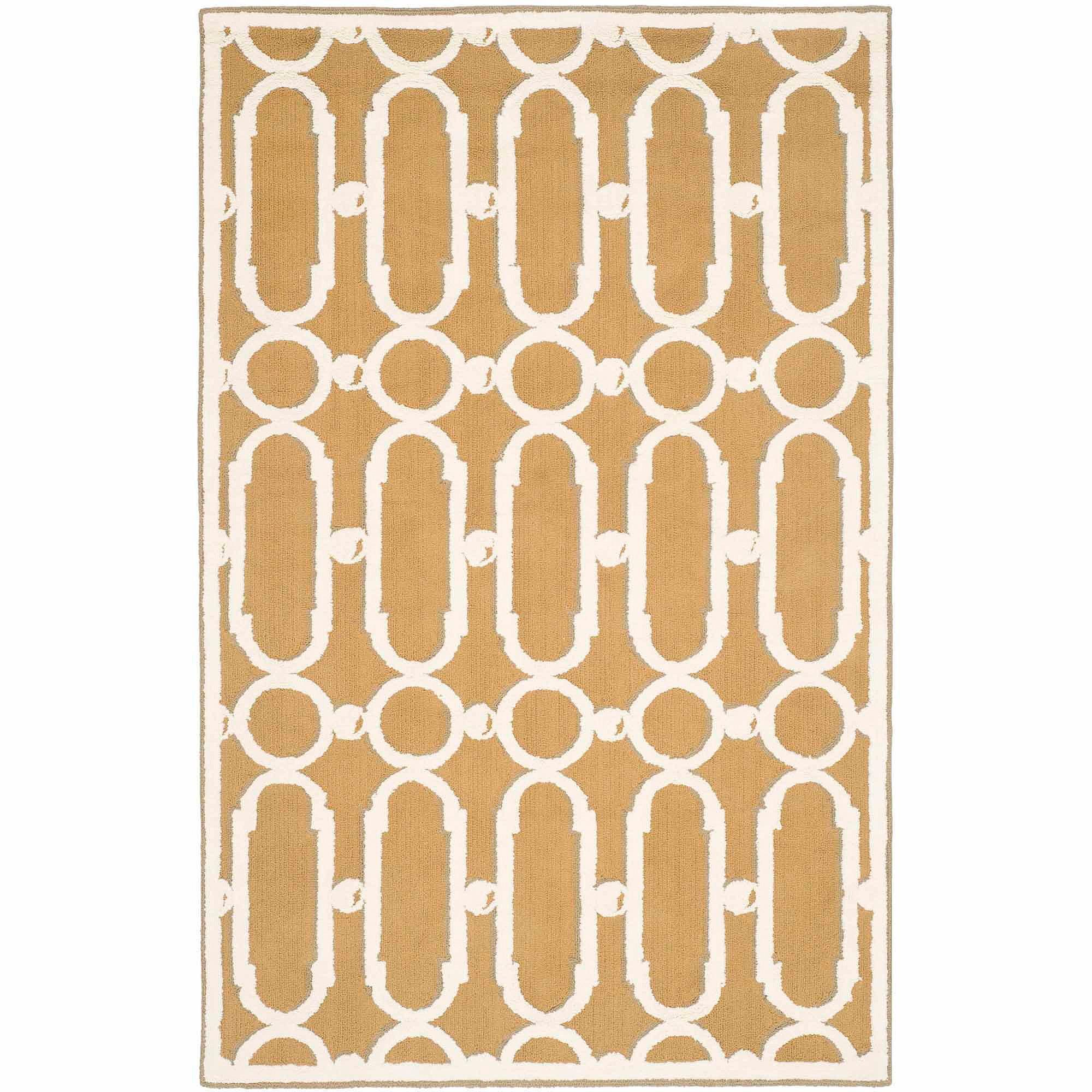 SAFAVIEH Newport NPT434E Hand-hooked Olive / White Rug