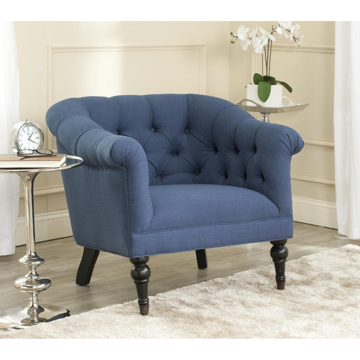 SAFAVIEH Nicolas Tufted Club Chair Steel Blue