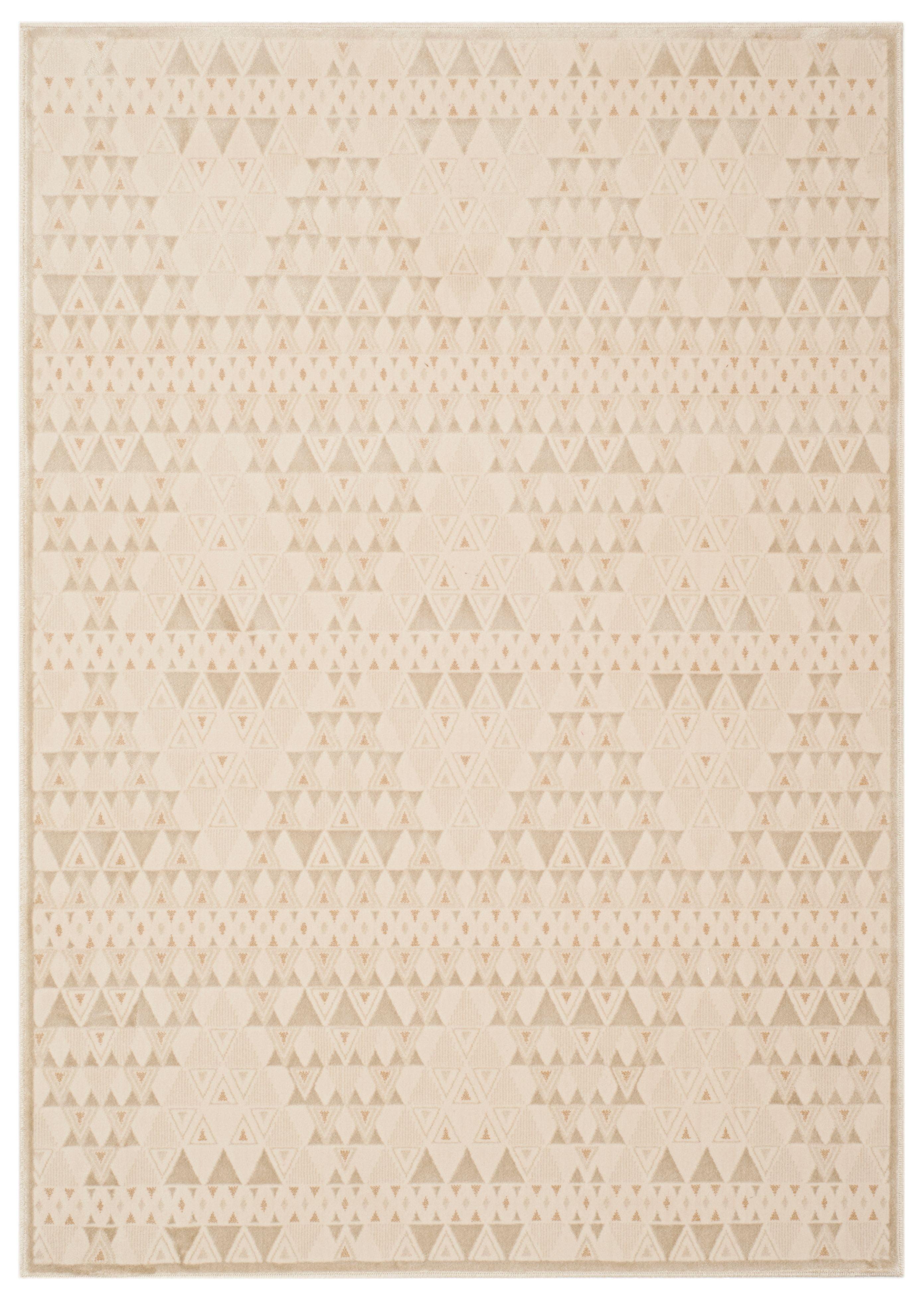 SAFAVIEH Noble Serrena Geometric Area Rug, Light Beige/Cream, 3'3" x 4'7"