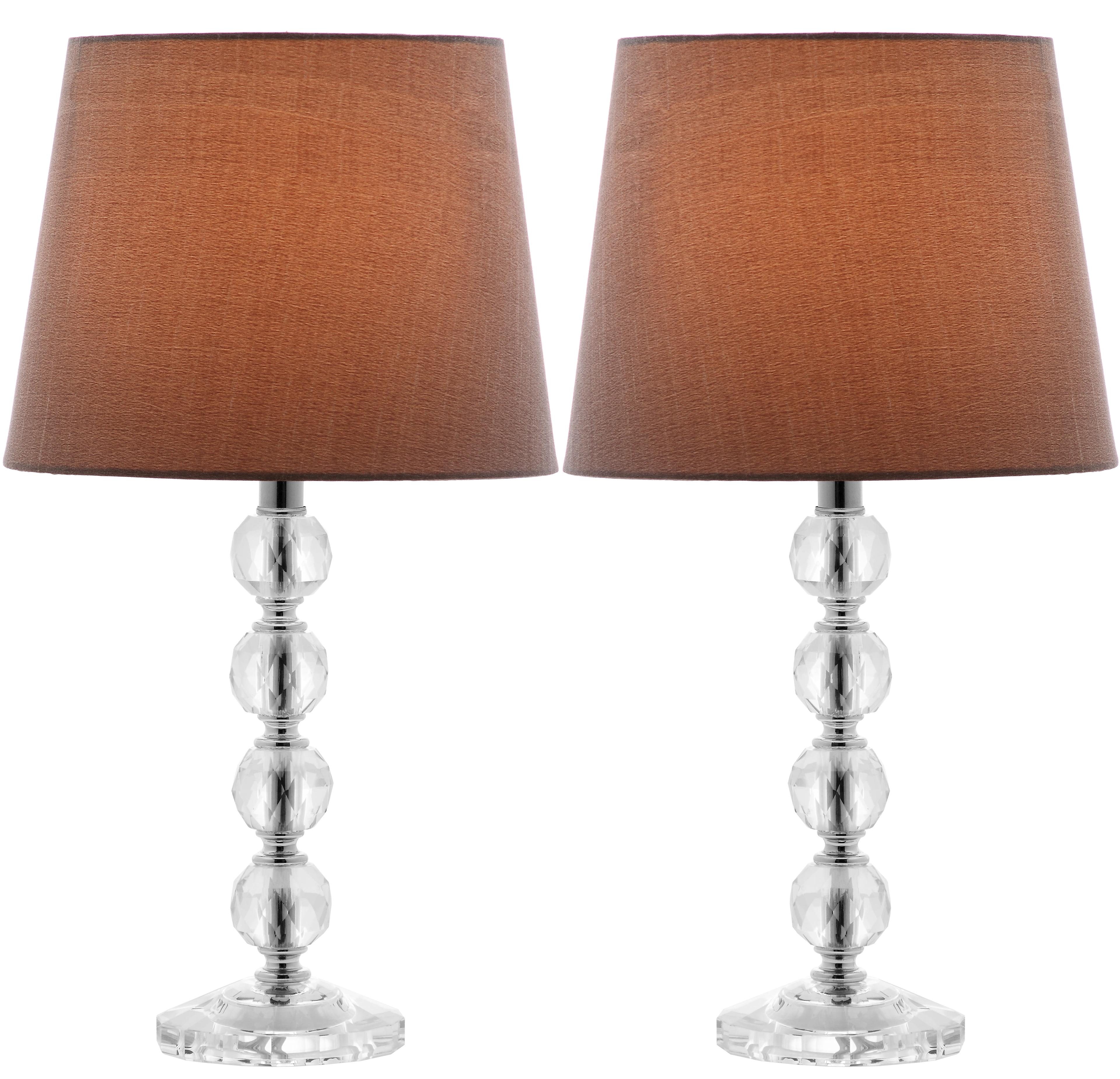 Nola 16 Inch H Stacked Crystal Ball Lamp (Set of 2) - Safavieh