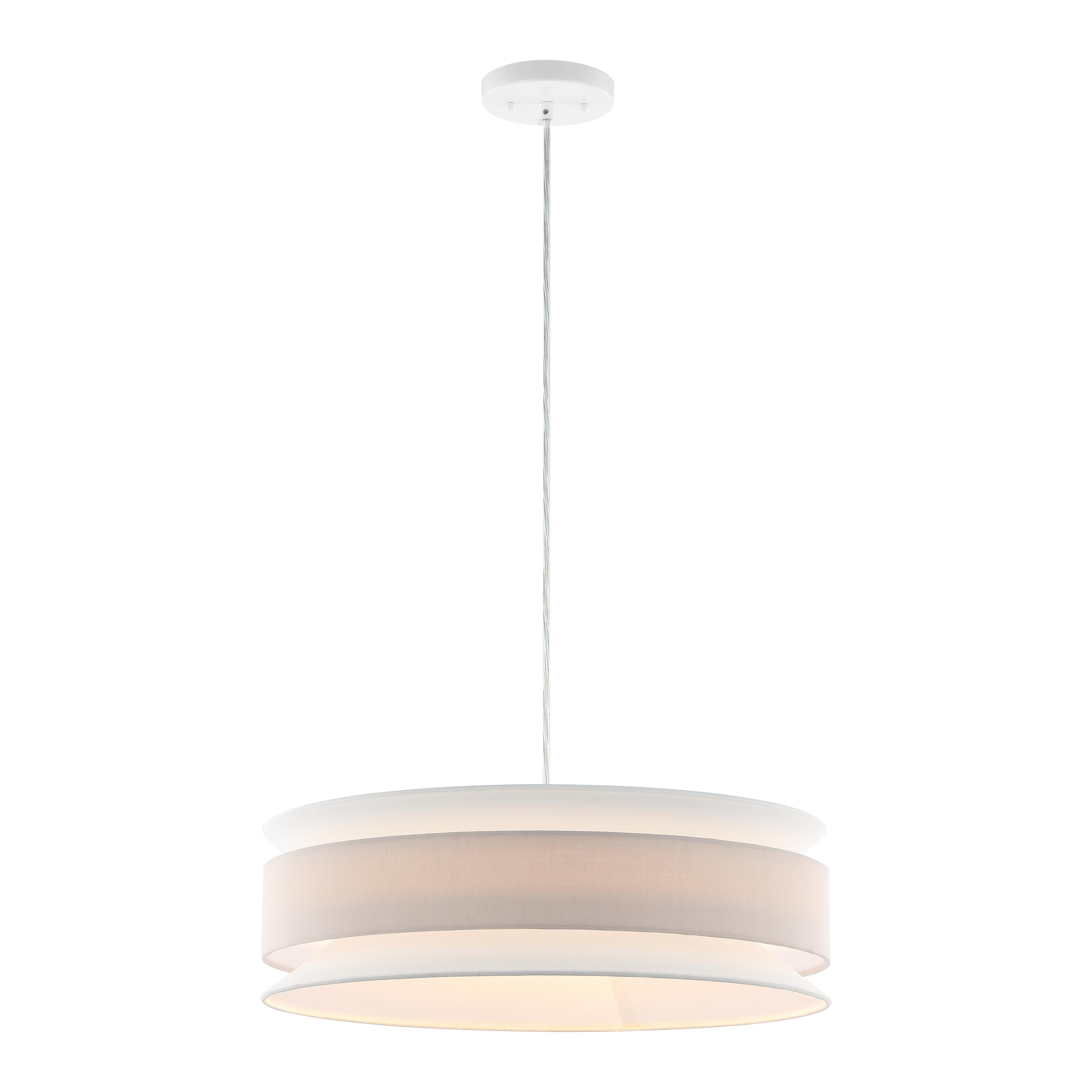 Nolana 20" Pendant - Cream/White - Safavieh.