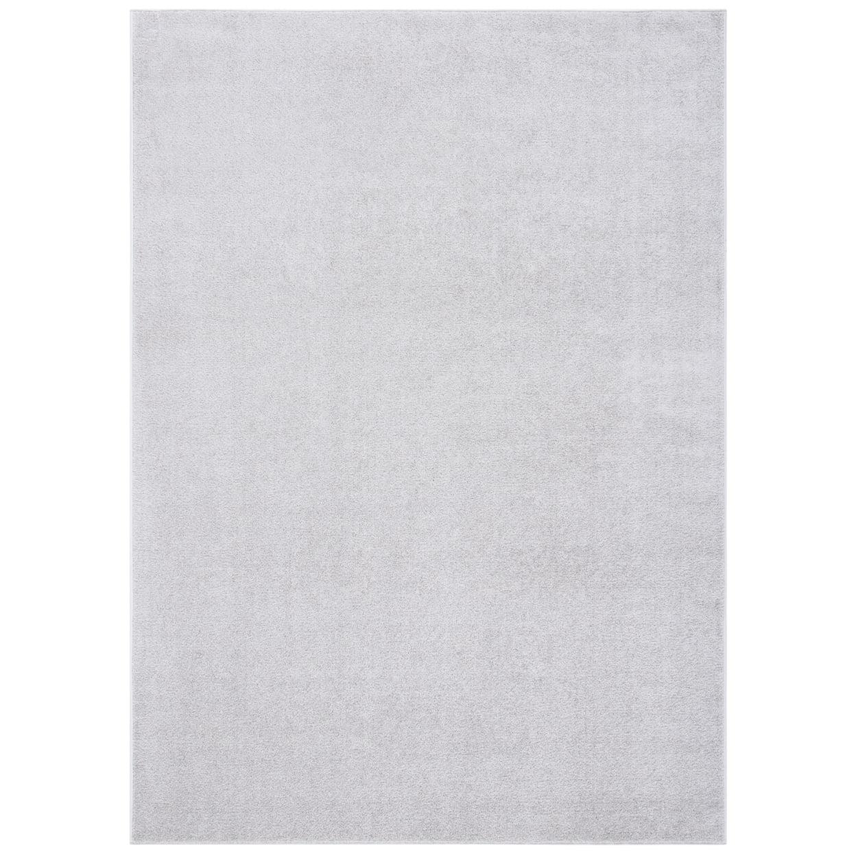 Luxurious Grey Hand-Knotted 3'x5' Synthetic Area Rug