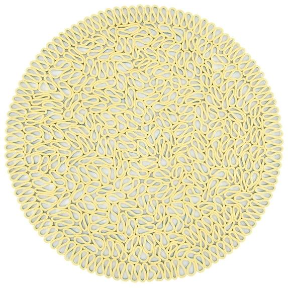 Novelty NOV701 Hand Knotted Area Rug - Yellow/Blue - 6' Round - Safavieh.
