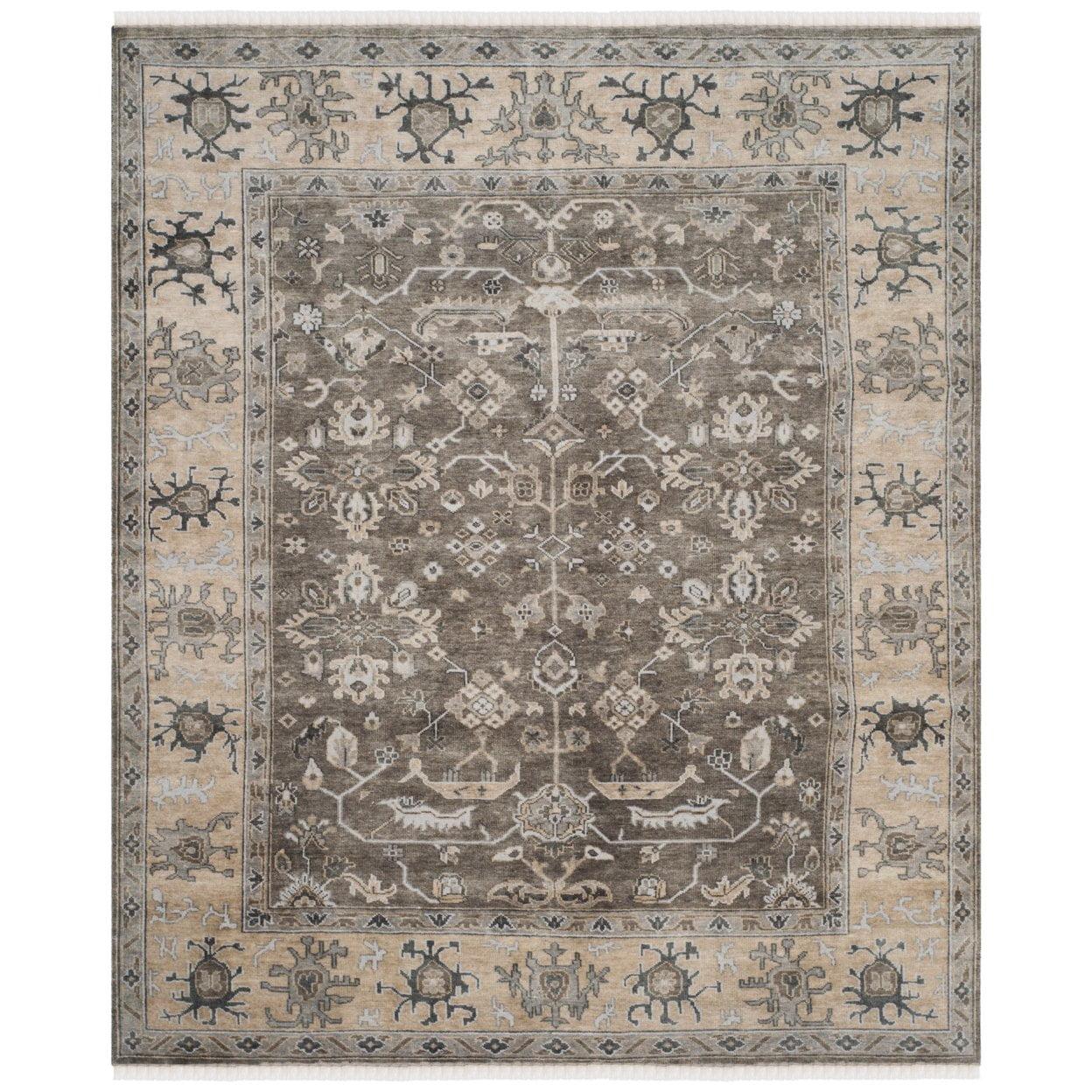 Oushak Hand Knotted Wool Oriental Rug