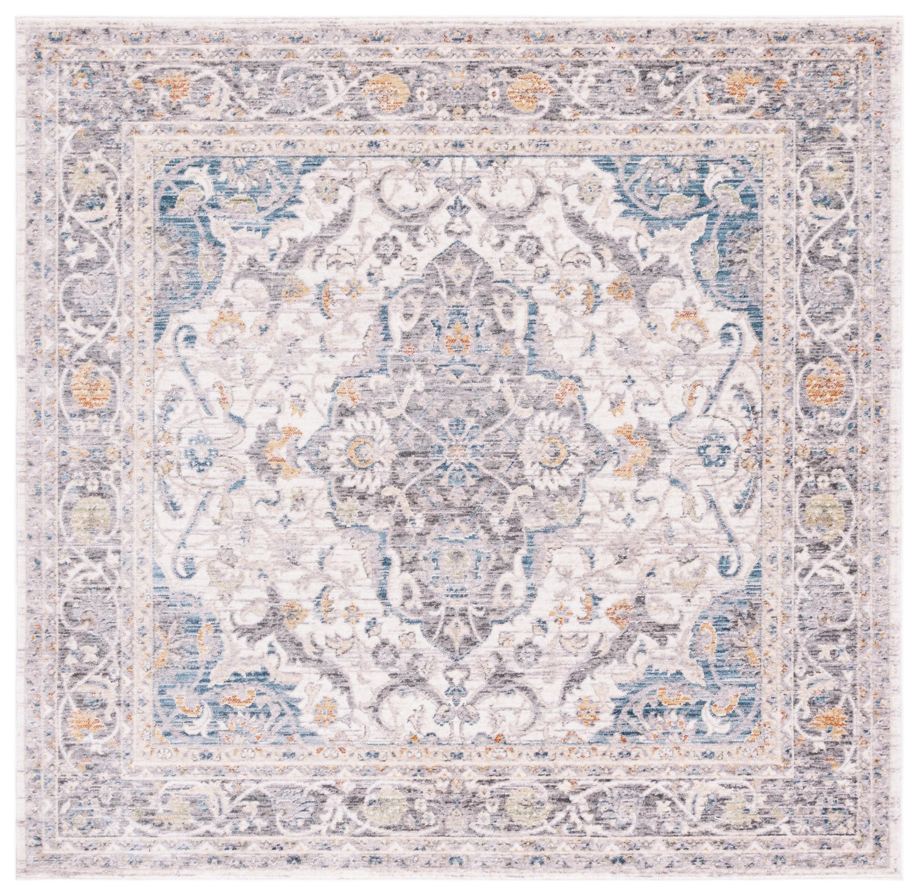 Olympia OPA206 Power Loomed Indoor Area Rug - 6'x6' - Grey/Ivory - Safavieh