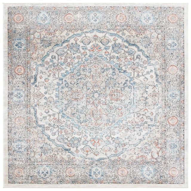 Oregon ORE813 Power Loomed Indoor Area Rug - 6'7"x6'7" - Grey/Blue - Safavieh