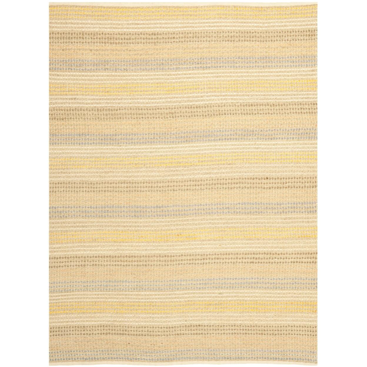 Multicolored Hand-Knotted Jute Rectangular Area Rug 3' x 5'