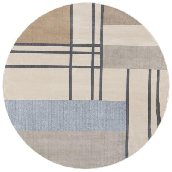 Orwell ORW302 Power Loomed Indoor Accent Rug - 3' Round - Ivory/Taupe - Safavieh