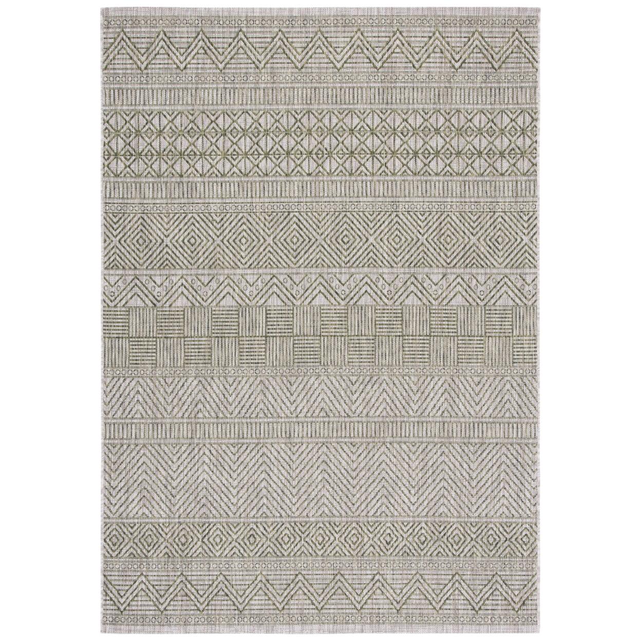 Easy-Care 5' x 7' Gray Synthetic Rectangular Area Rug