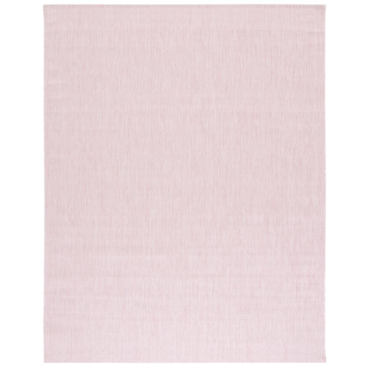 SAFAVIEH Courtyard Mitre Geometric Indoor/Outdoor Area Rug, Soft Pink, 6'7" x 9'6"