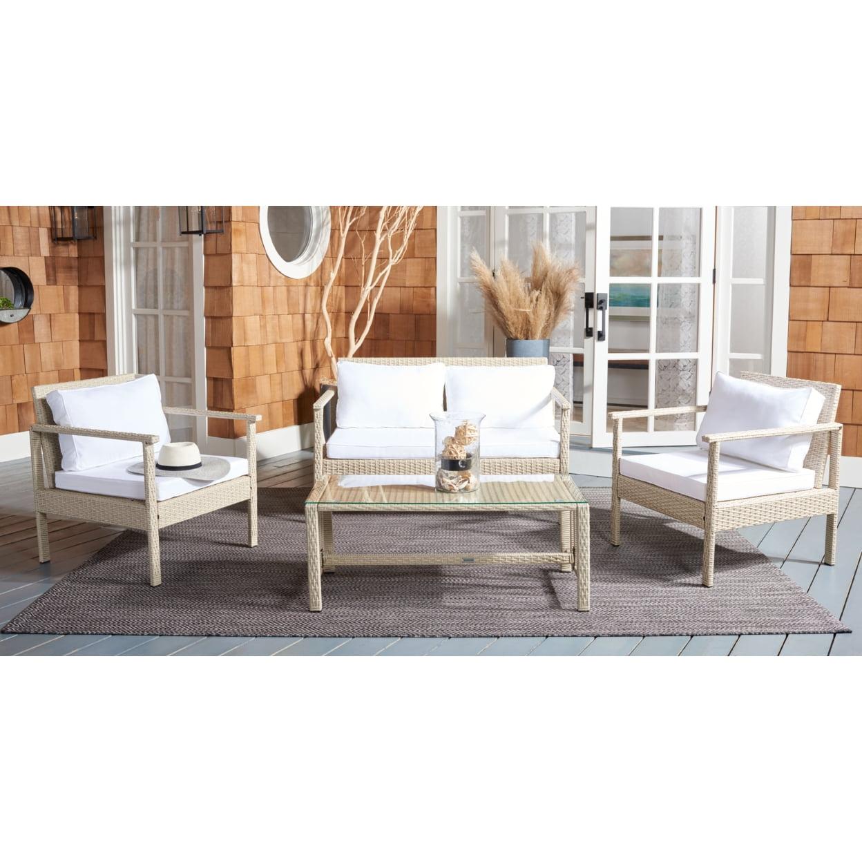 Garnen 4 Piece Patio Outdoor Living Set  - Safavieh