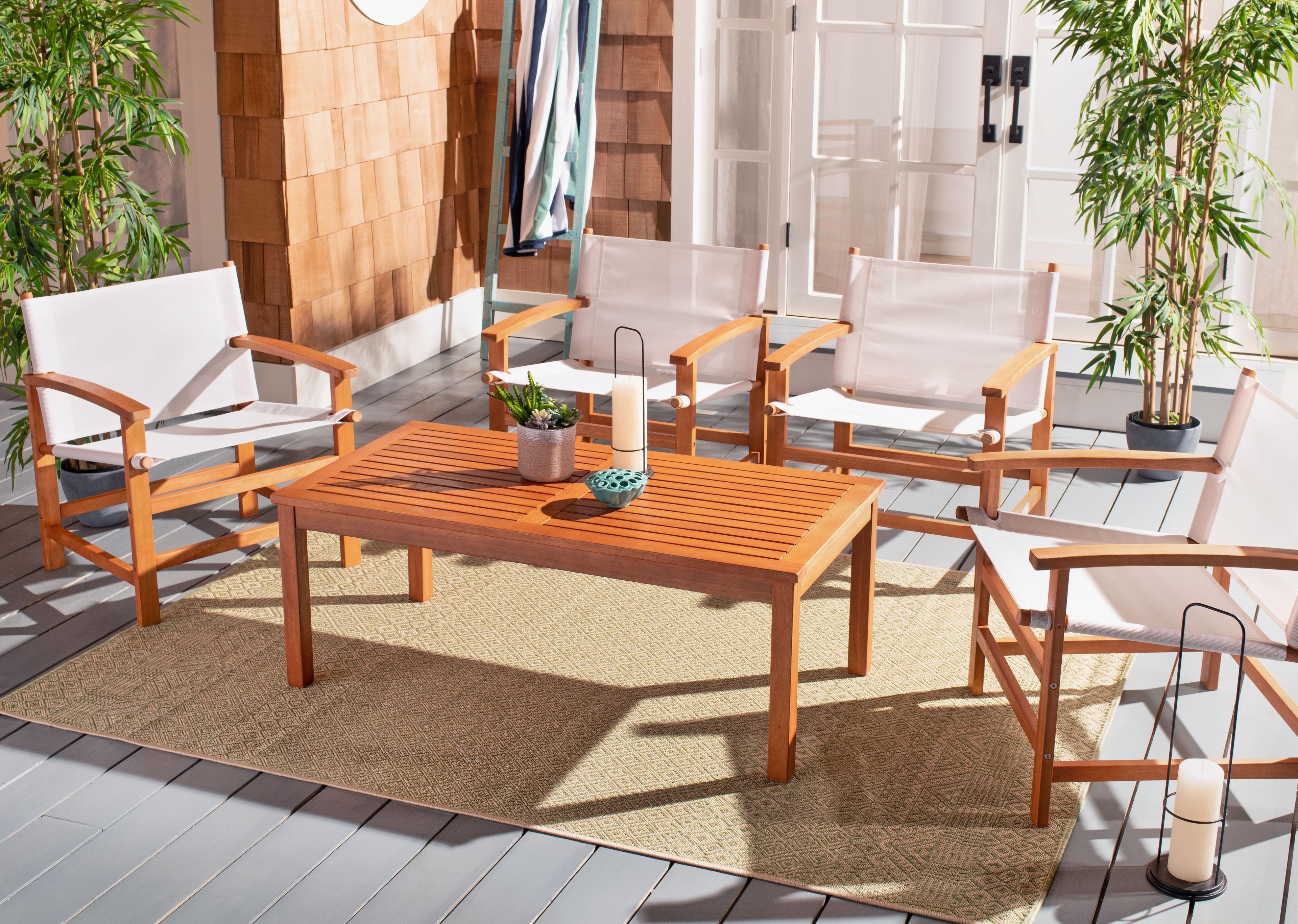 Mardin Patio Outdoor Dining Set - Natural/Beige - Safavieh