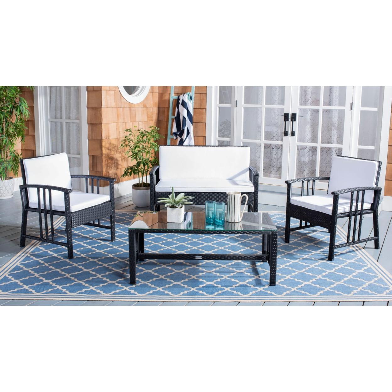 Reslor 4 Piece Patio Outdoor Living Set  - Safavieh