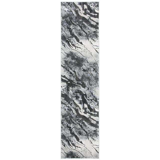 Pacific PFC865 Power Loomed Indoor Runner Rug - 2'2"x5' - Dark Grey/Light Grey - Safavieh