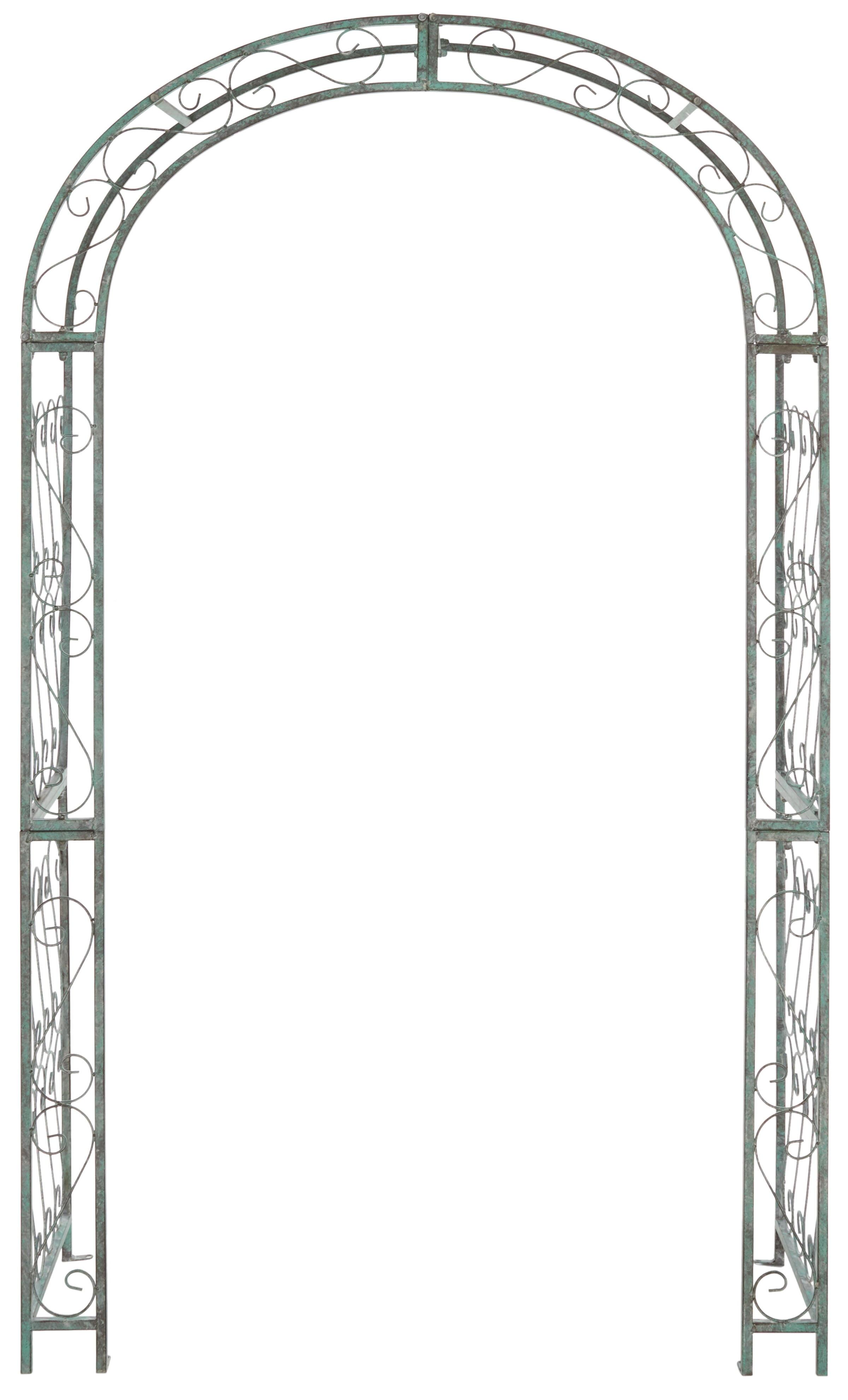 Pagan 48.5'' W x 18.5'' D Iron Arbor in Green