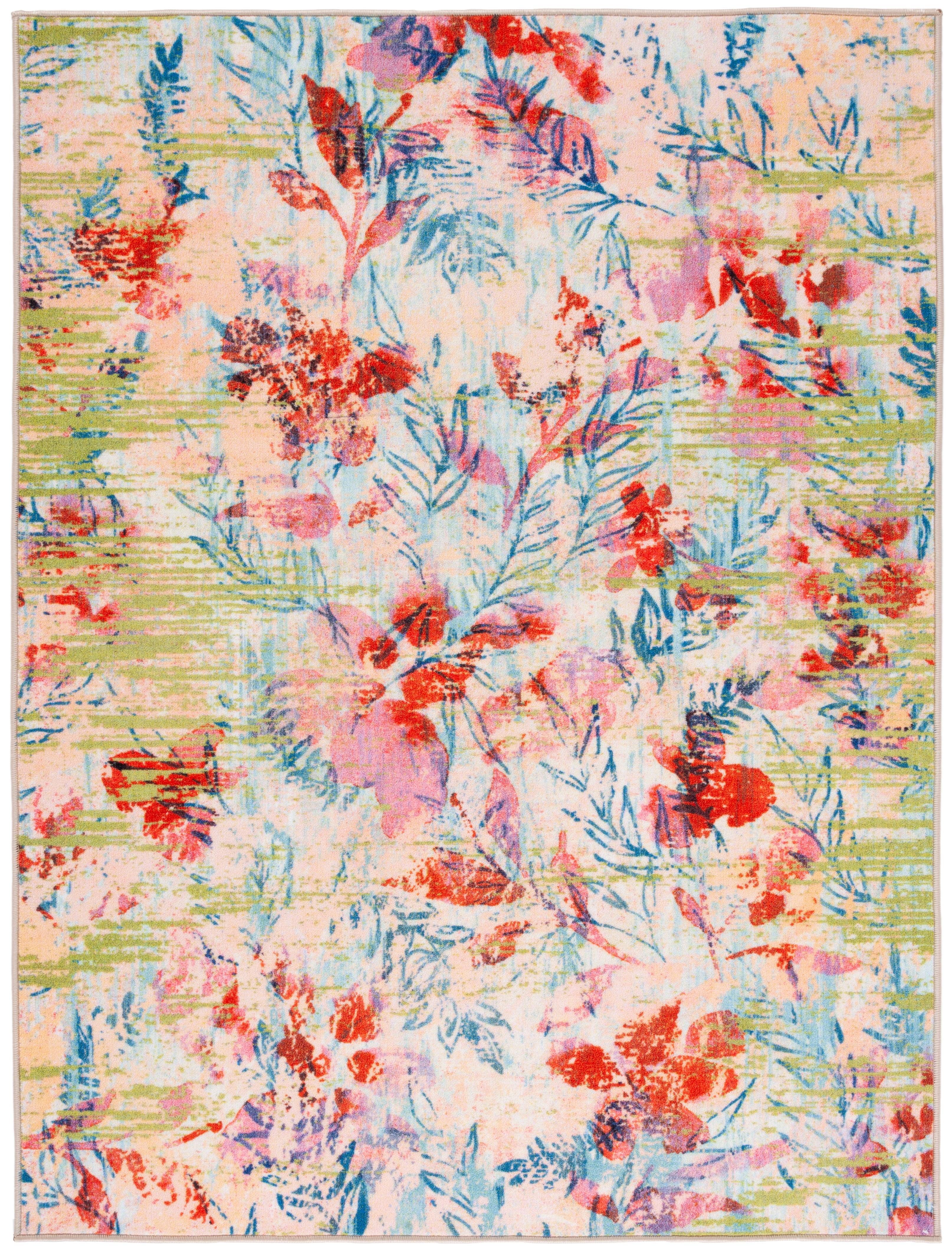 Tennille Machine Washable Floral Rug