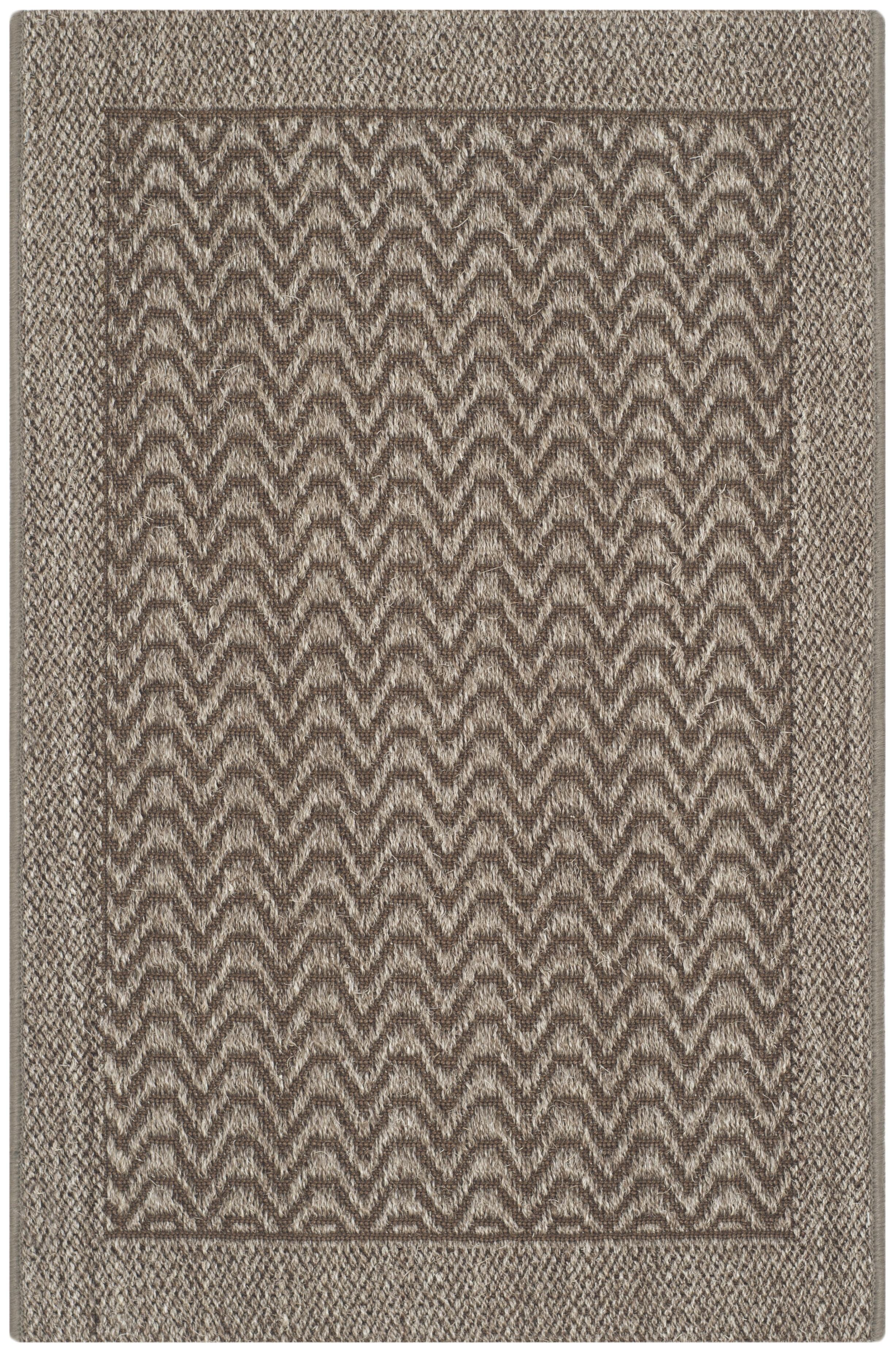 Gray Geometric Sisal 2' x 3' Area Rug