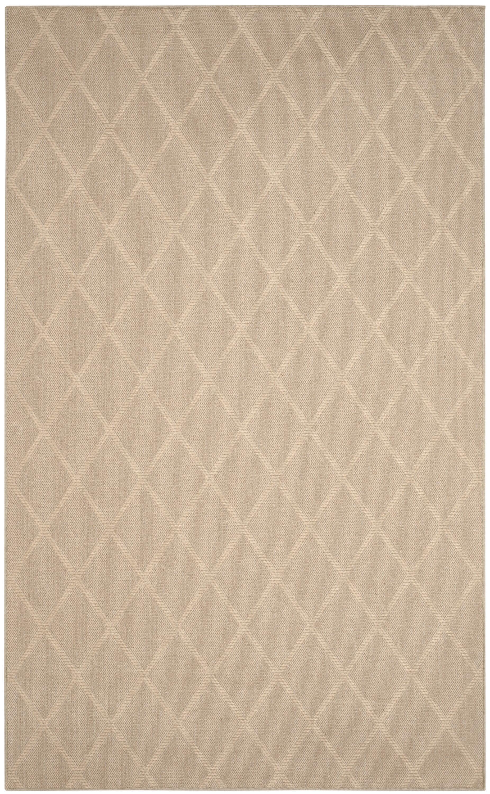 Handmade Geometric Synthetic 4' x 6' Rectangular Rug