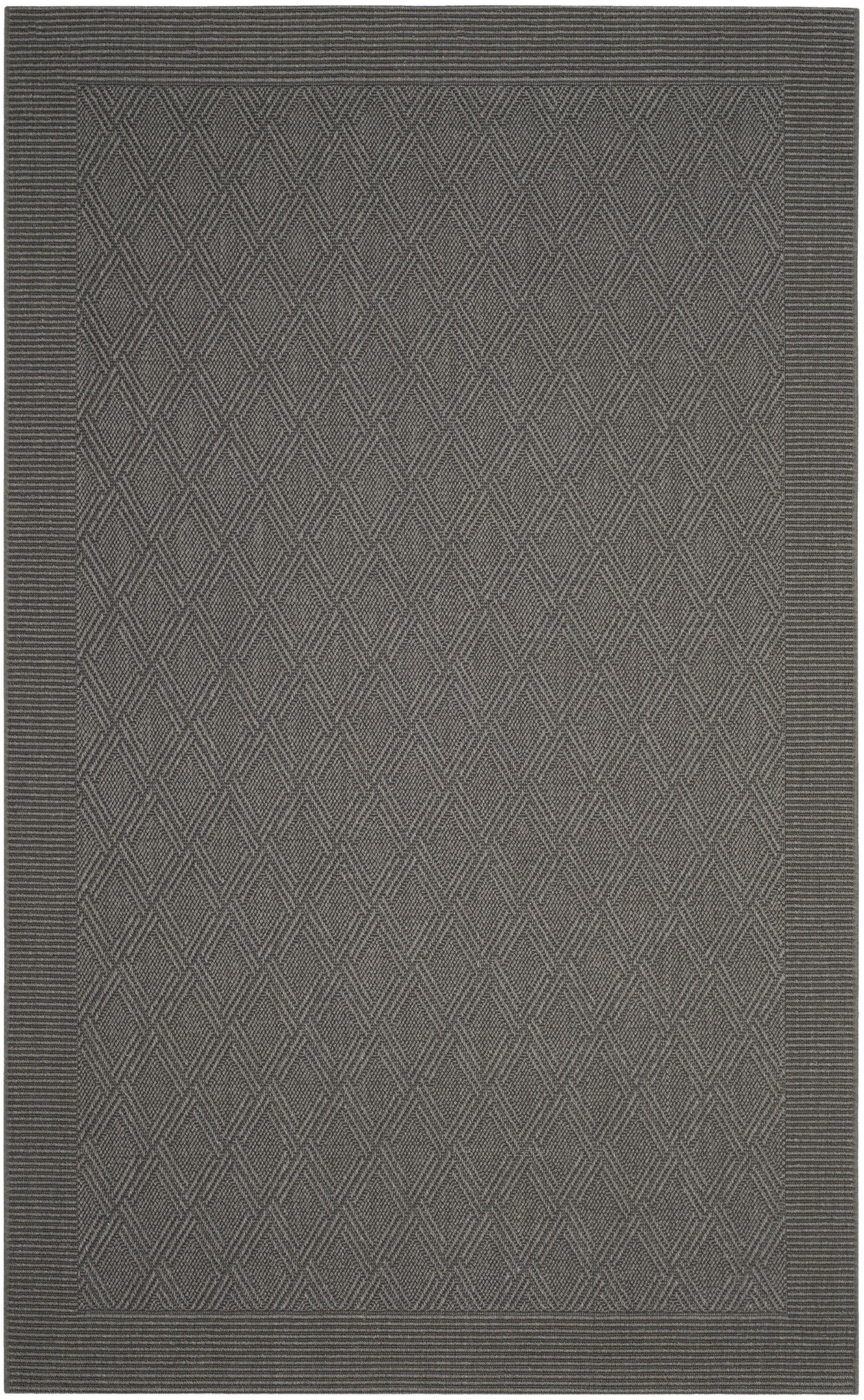 Gray Geometric Hand-knotted Synthetic 4' x 6' Area Rug