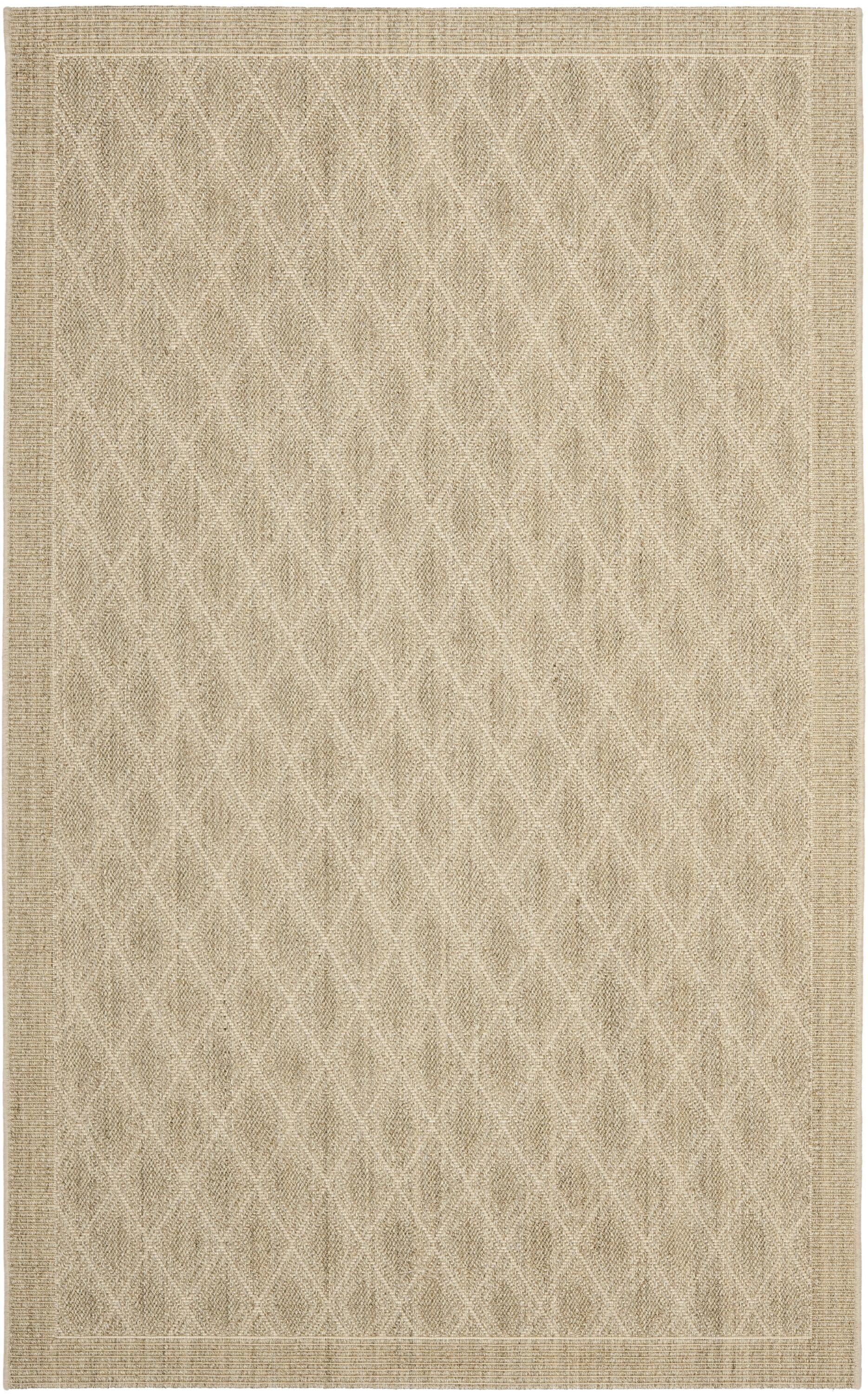 Sisal Sand Geometric 5' x 8' Hand-Knotted Area Rug