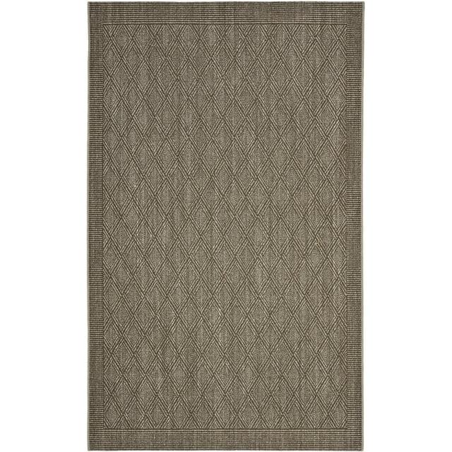 Palm Beach PAB351 Power Loomed Area Rug - Silver - 4'x6' - Safavieh.