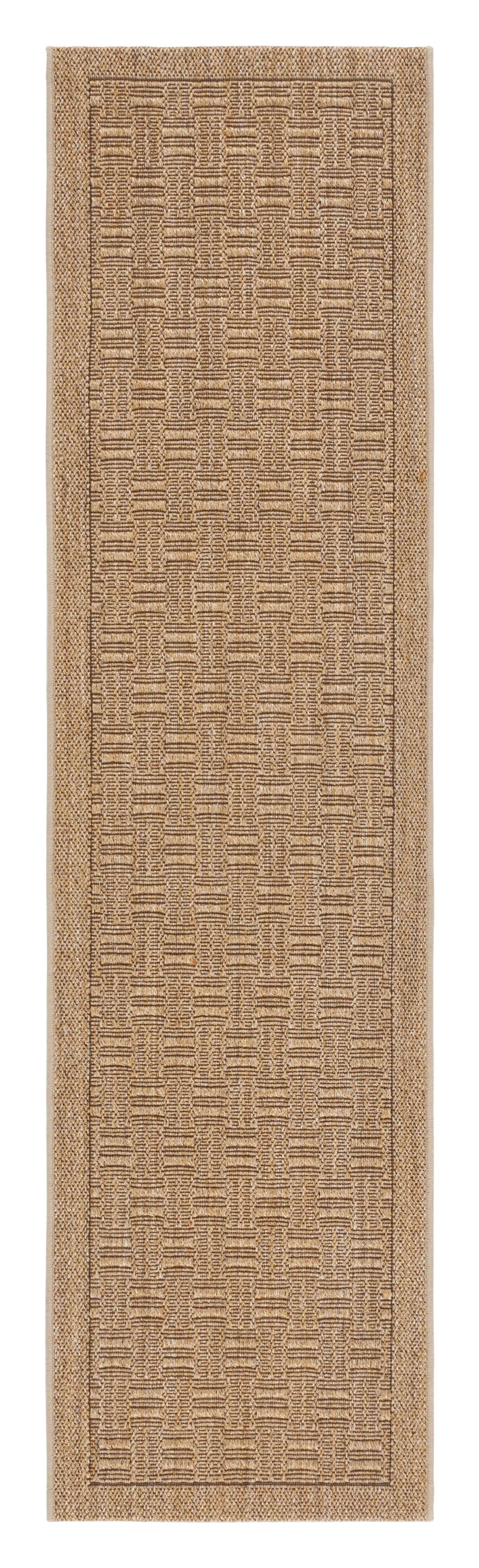 Natural Sisal Geometric 2' x 8' Runner Rug