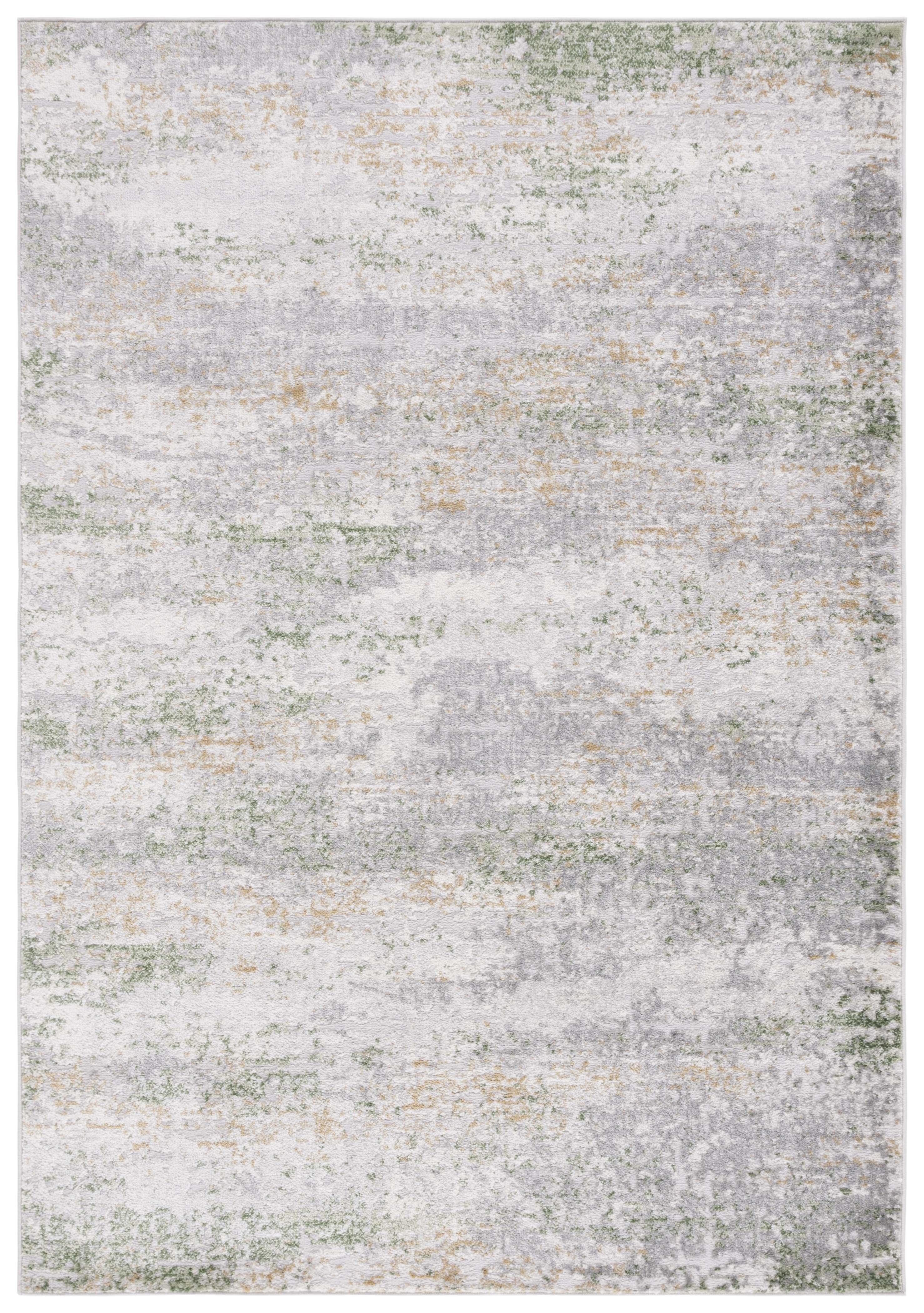 Palma PAM358 Power Loomed Indoor Accent Rug - 4'x6' - Grey/Green - Safavieh