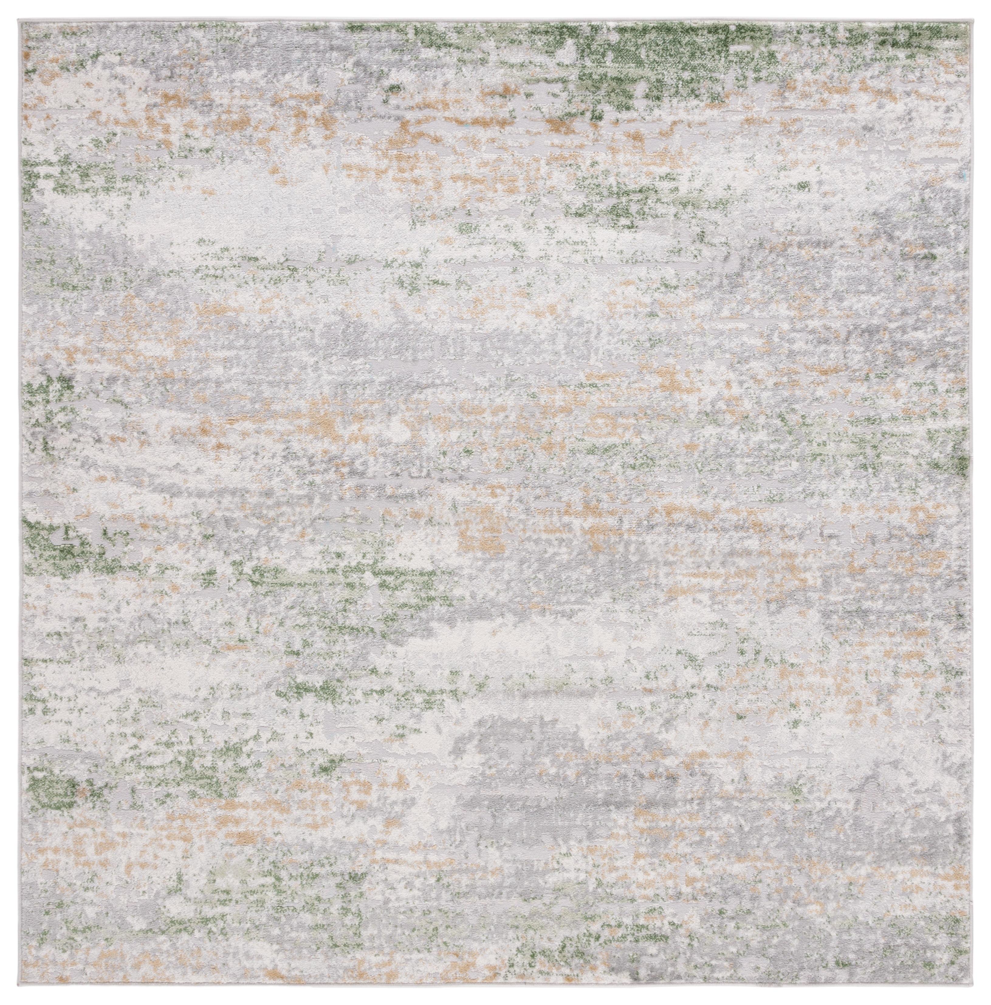 Palma PAM358 Power Loomed Indoor Area Rug - 6'7"x6'7" - Grey/Green - Safavieh