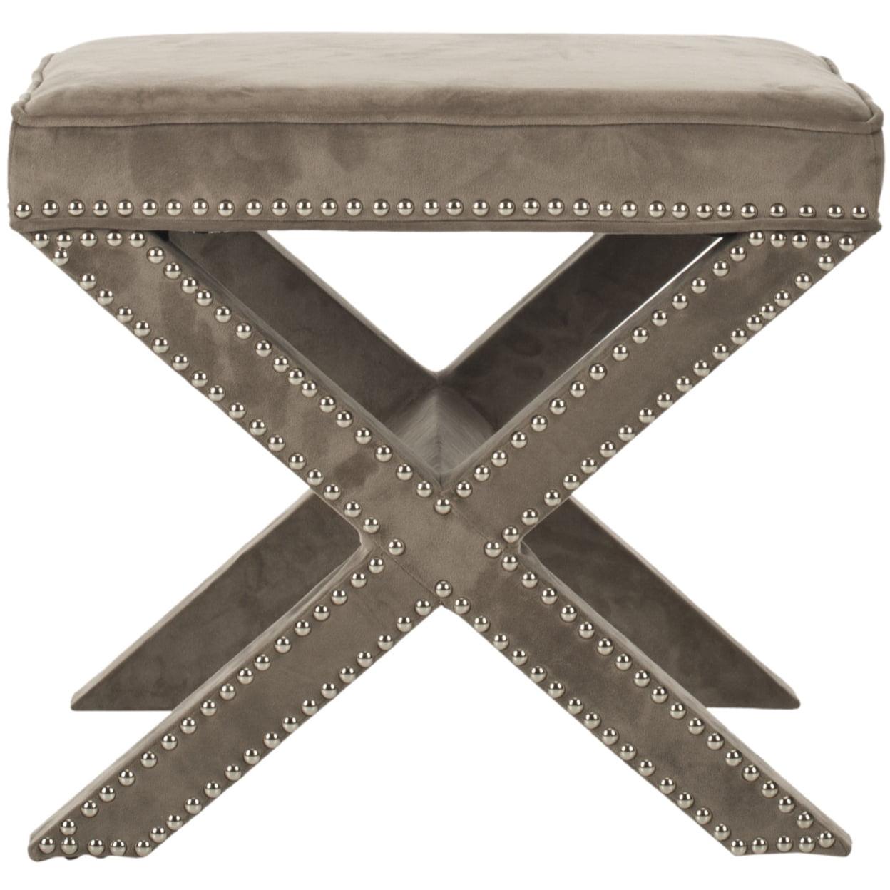 Palmer Ottoman with Nail Heads  - Safavieh