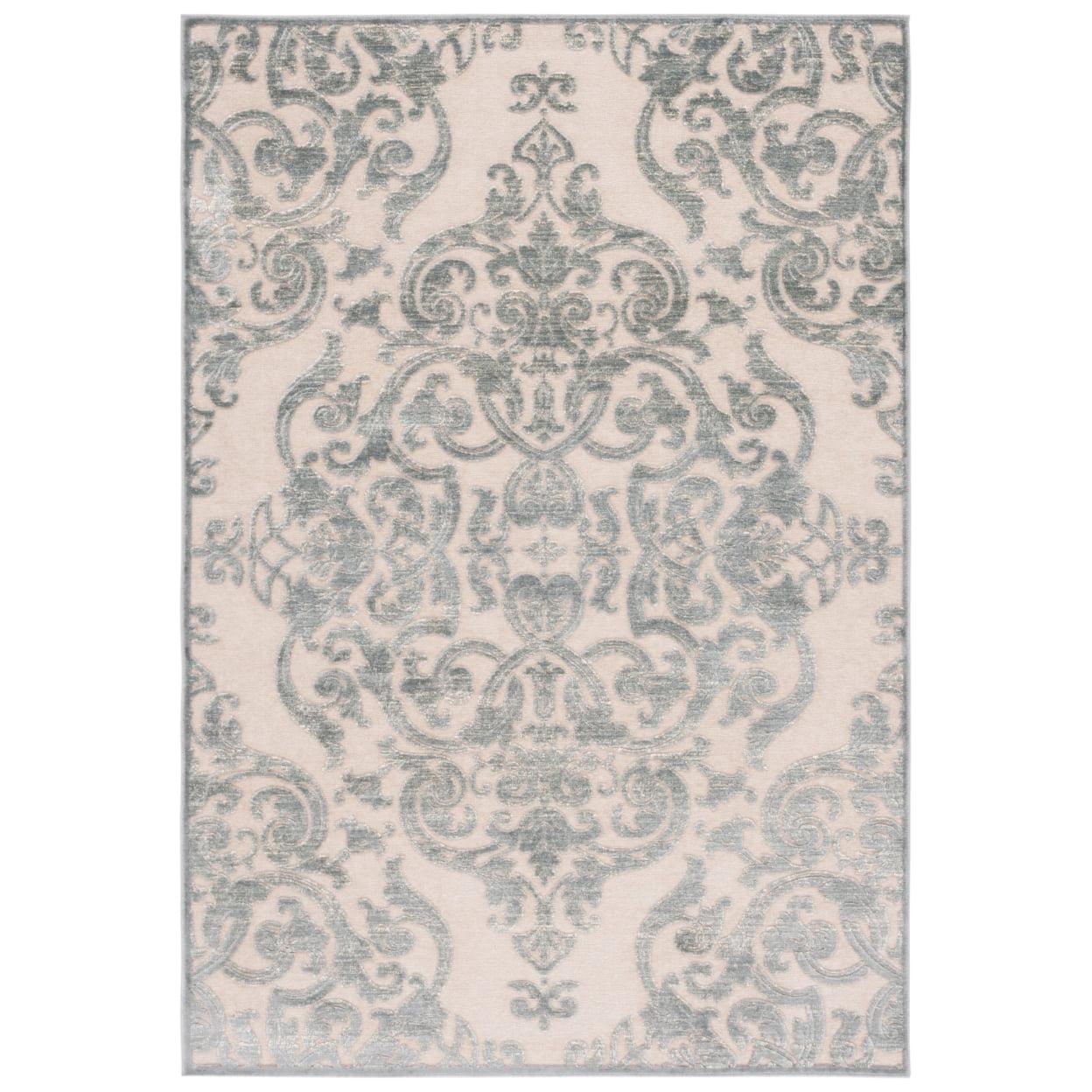 Gray and Multi Viscose Chenille Area Rug 2'7" x 4'