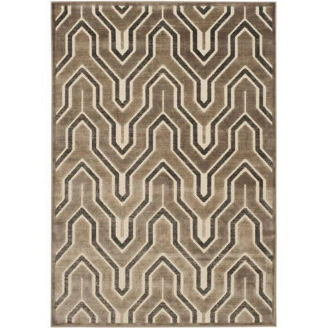 SAFAVIEH Paradise Edwyna Geometric Tessellation Area Rug, Camel/Cream, 4' x 5'7"