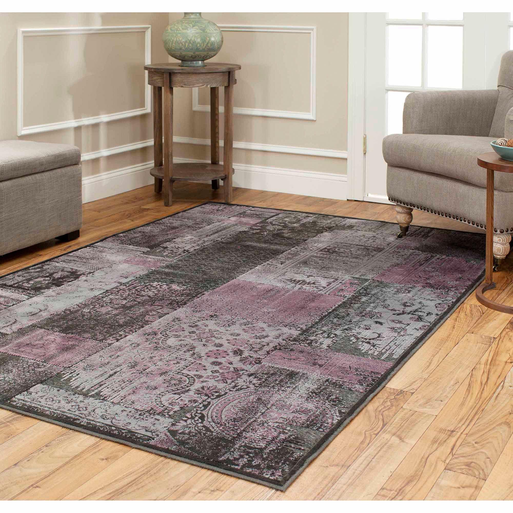 Charcoal and Multi Viscose Chenille Silk Area Rug, 8' x 11'2"