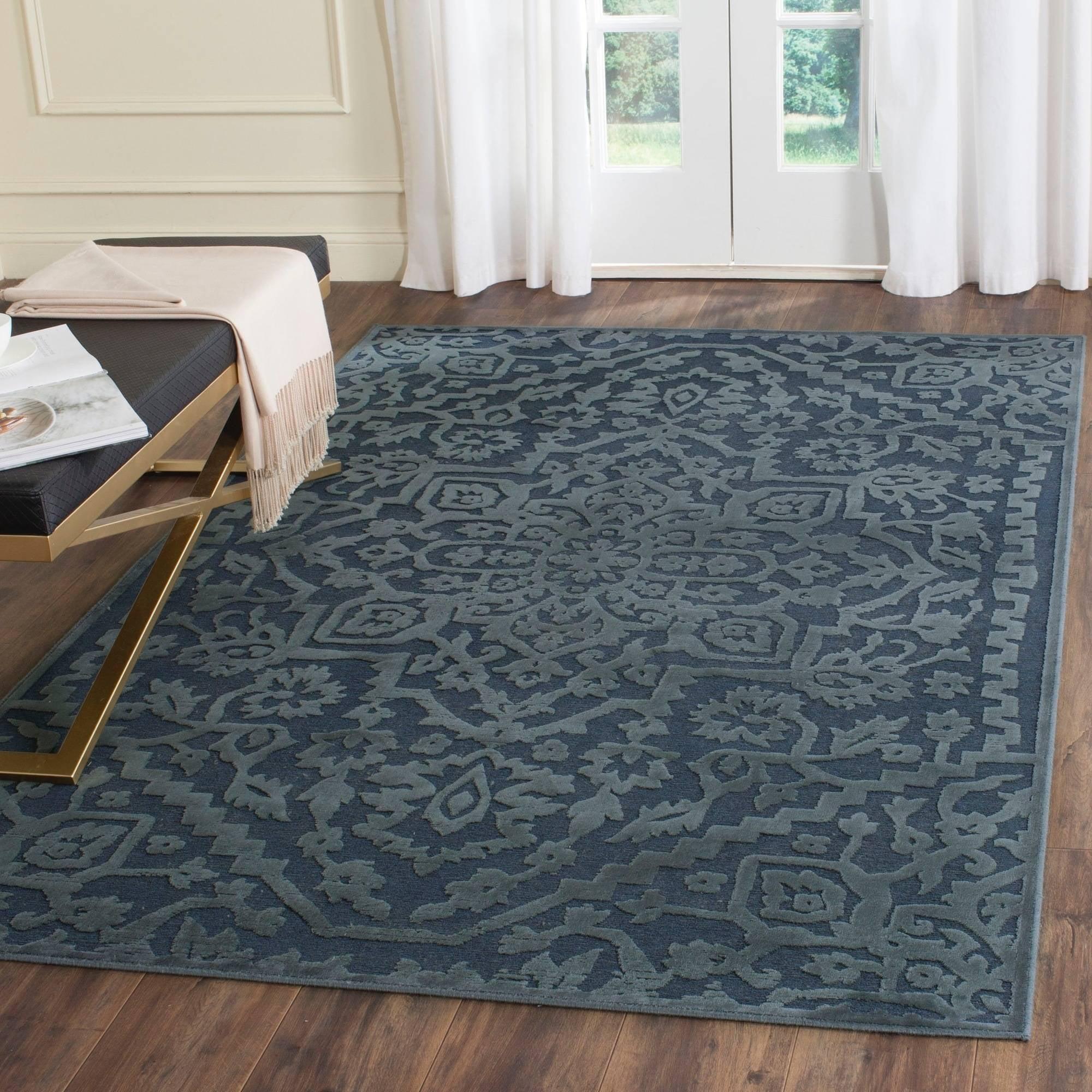 SAFAVIEH Paradise Jerri Damask Area Rug, Navy, 8' x 11'2"