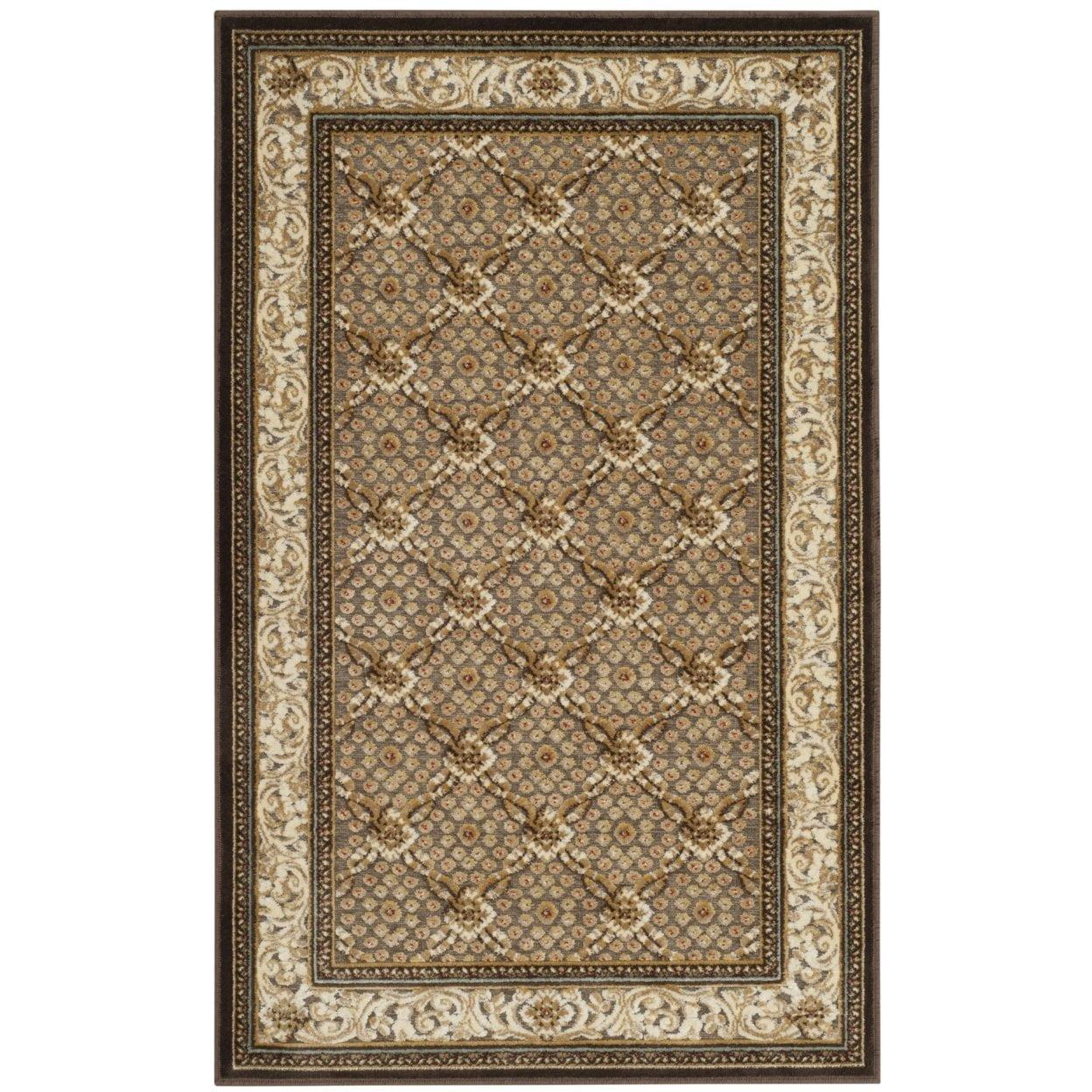SAFAVIEH Paradise Jonette Geometric Floral Area Rug, Dark Brown, 8' x 11'2"