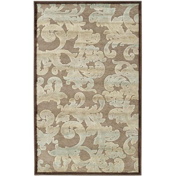 SAFAVIEH Paradise Kalisha Floral Area Rug, Dark Brown, 5'3" x 7'6"