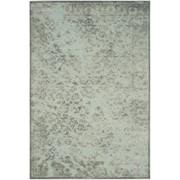 SAFAVIEH Paradise Konnor Traditional Area Rug, Light Grey/Spruce, 4' x 5'7"