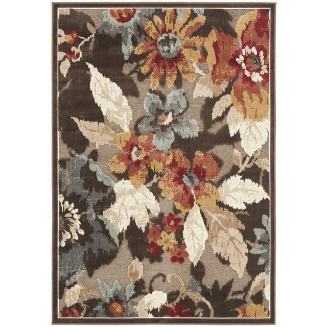 Paradise PAR148 Power Loomed Area Rug - Dark Brown - 4'x5'7" - Safavieh.
