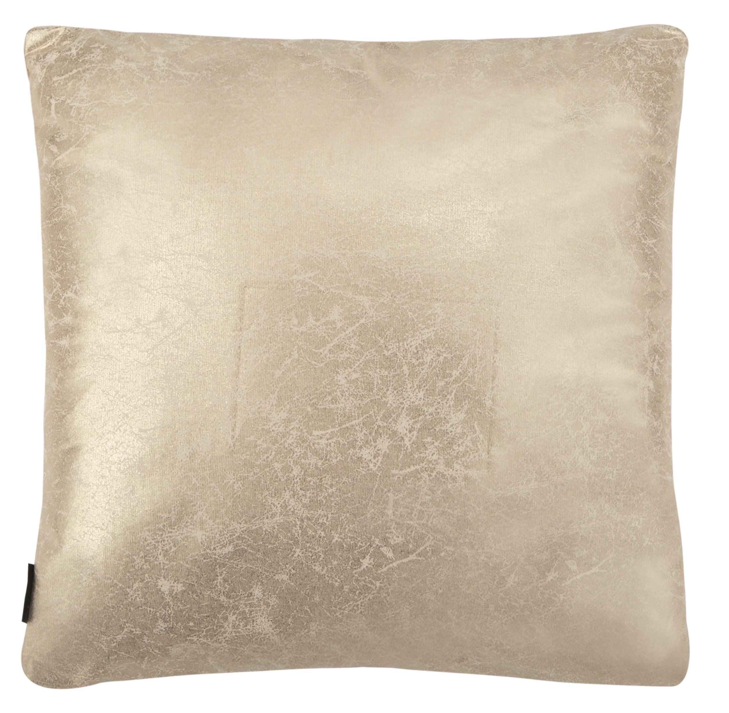 Beige 18" Square Polypropylene Throw Pillow