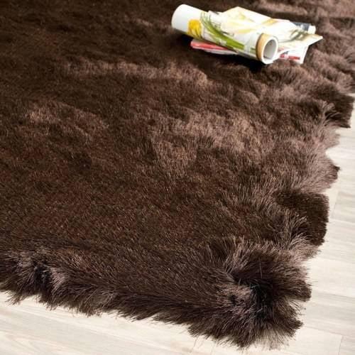 Paris Shag SG511 Hand Tufted Indoor Area Rug - Chocolate - 5'x7' - Safavieh