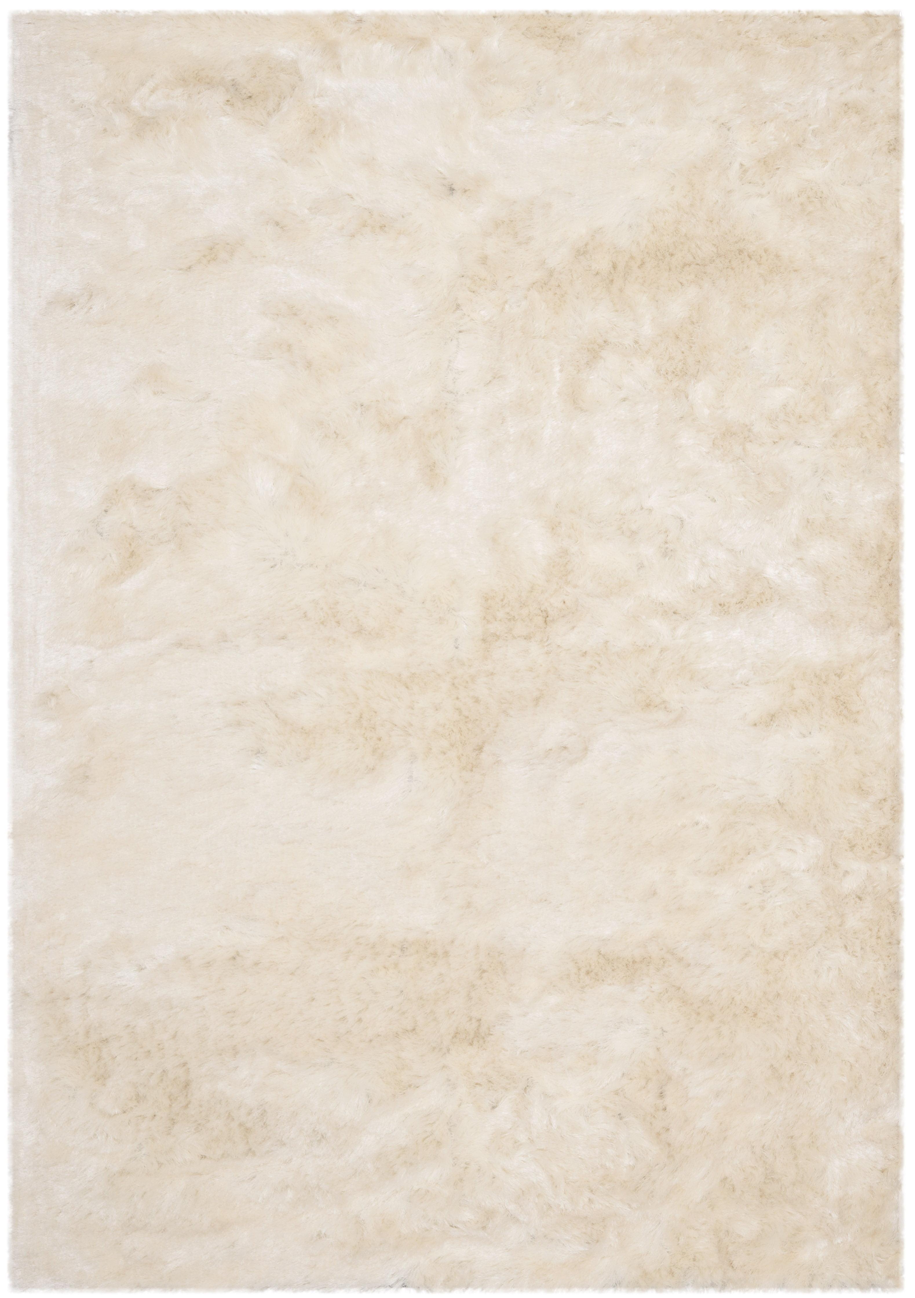 Ivory 3' x 5' Handmade Tufted Shag Area Rug