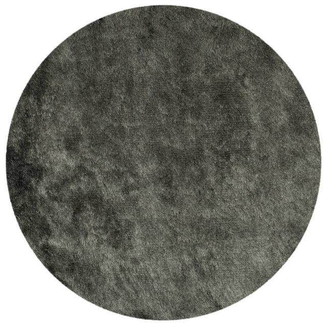 Paris Shag SG511 Hand Tufted Indoor Accent Rug - Titanium - 4' Round - Safavieh
