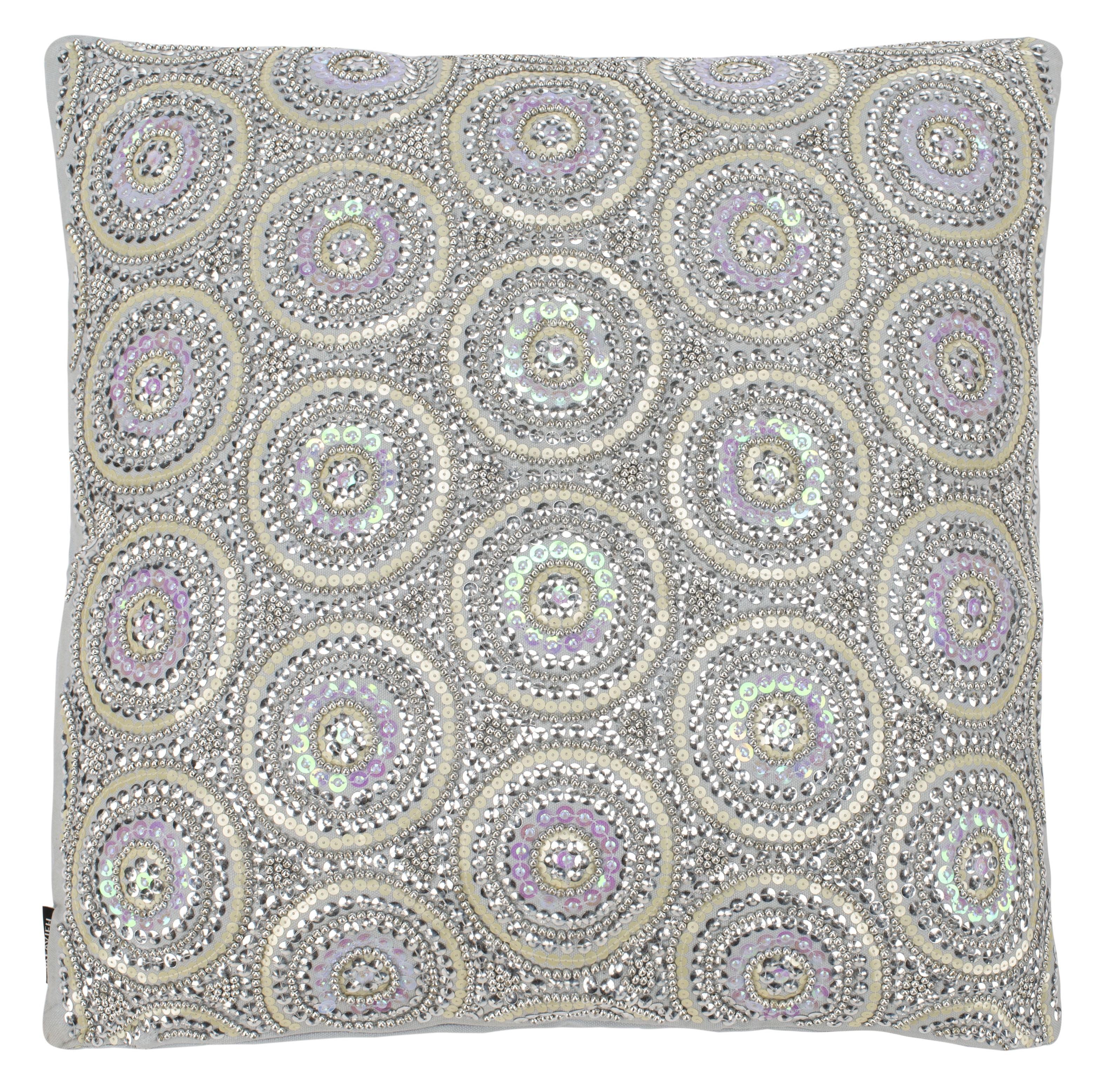 Herefordshire Sequined Cotton Throw Pillow