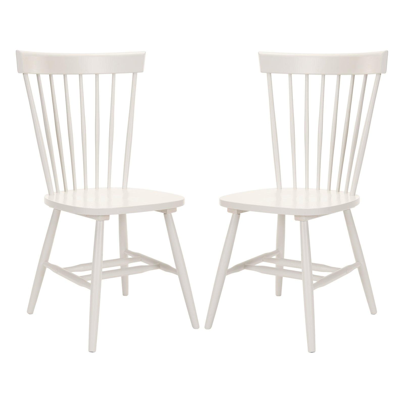 Off-White Oak Windsor Slat Back Side Chair Set