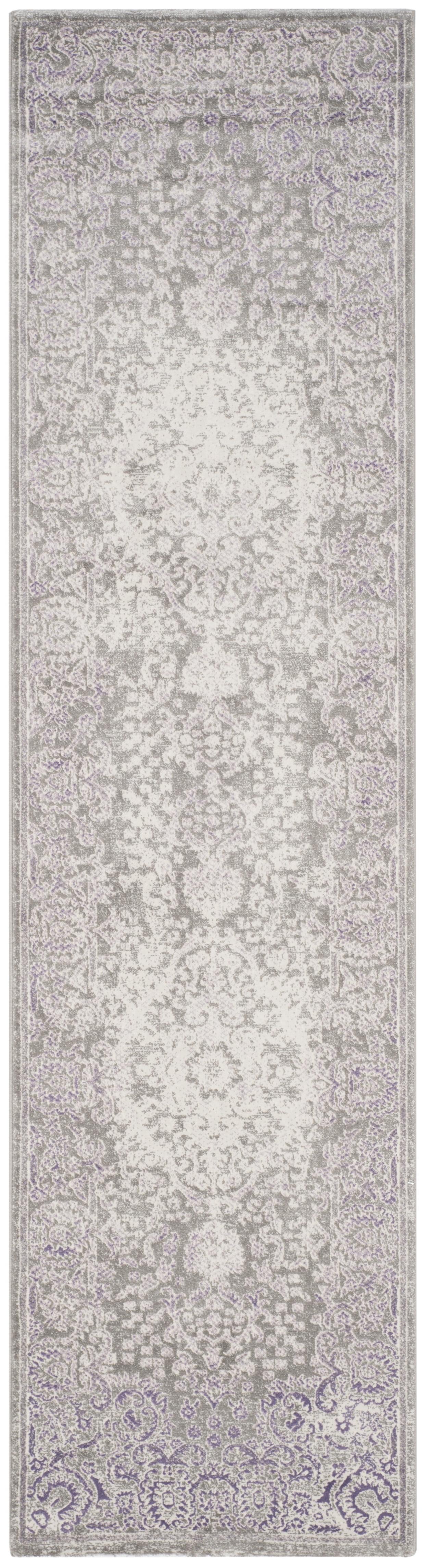 Passion PAS402 Power Loomed Runner Rug - Grey/Lavender - 2'2"x10' - Safavieh.