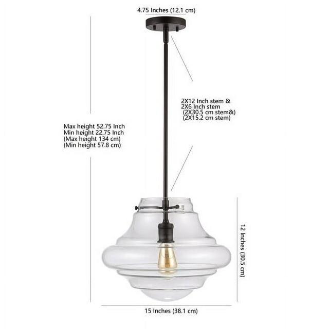 Oslen 15" Pendant - PND4115 - Oil Rub Bronze - Safavieh