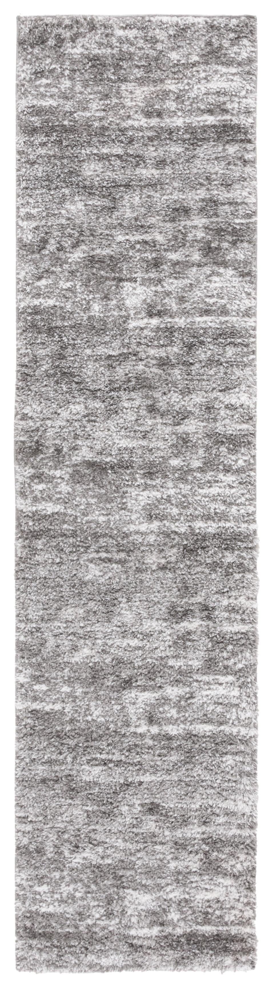 Berber Shag BER563 Power Loomed Runner Rug - Grey/Ivory - 2'3"x8' - Safavieh.