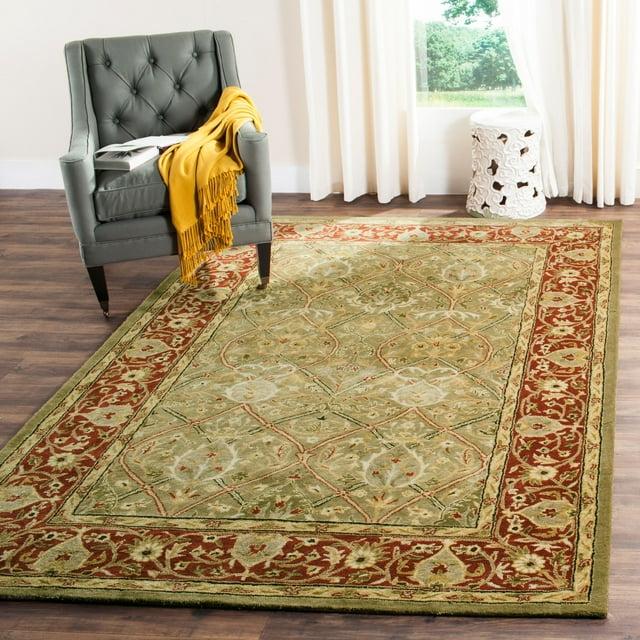 Persian Legend PL819 Hand Tufted Indoor Area Rug - 5'x8' - Light Green/Rust - Safavieh