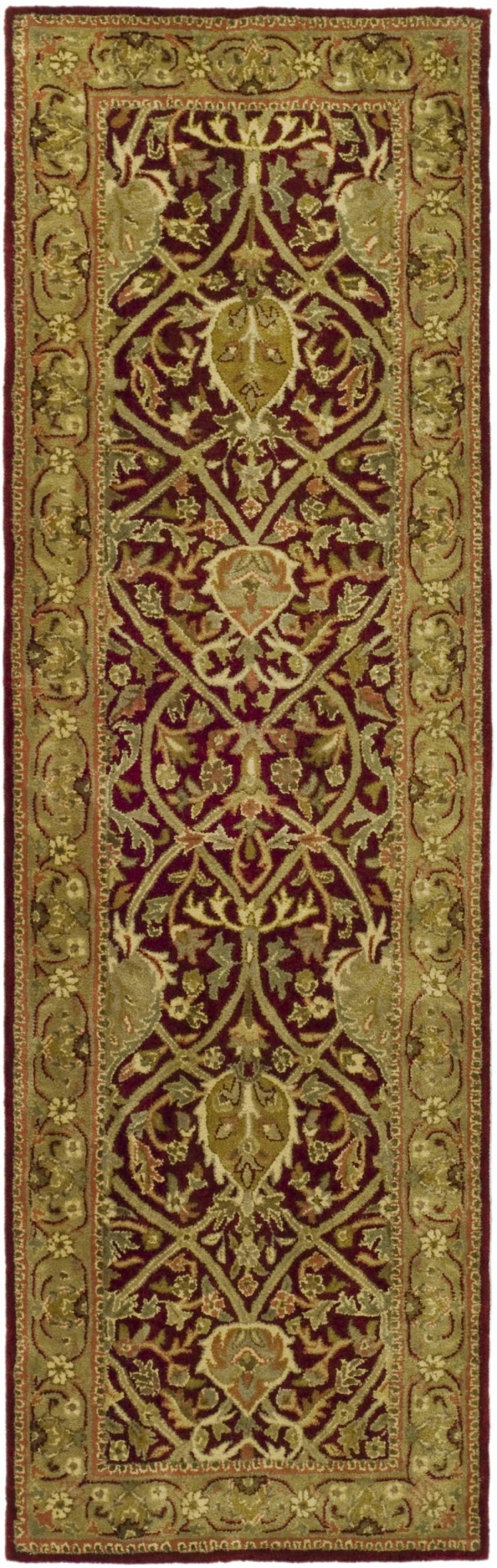 SAFAVIEH Persian Legend Adrian Floral Bordered Wool Runner Rug, Red/Gold, 2'6" x 10'